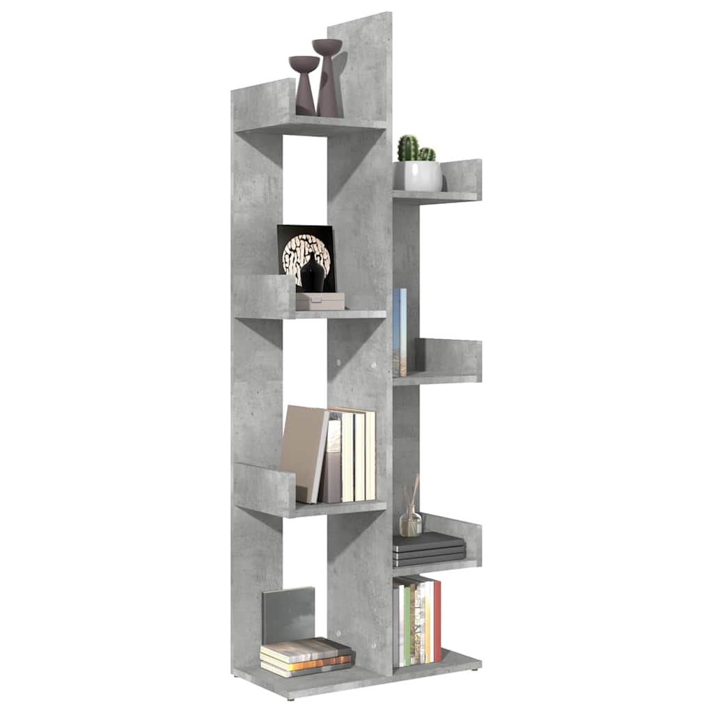 Vidaxl boekenkast 48x25,5x140 cm bewerkt hout betongrijs