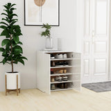 Vidaxl schoenenkast 60x35x70 cm bewerkt hout hoogglans wit