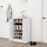 Vidaxl Shoe Cabinet 60x35x92 cm forarbejdet træhvide