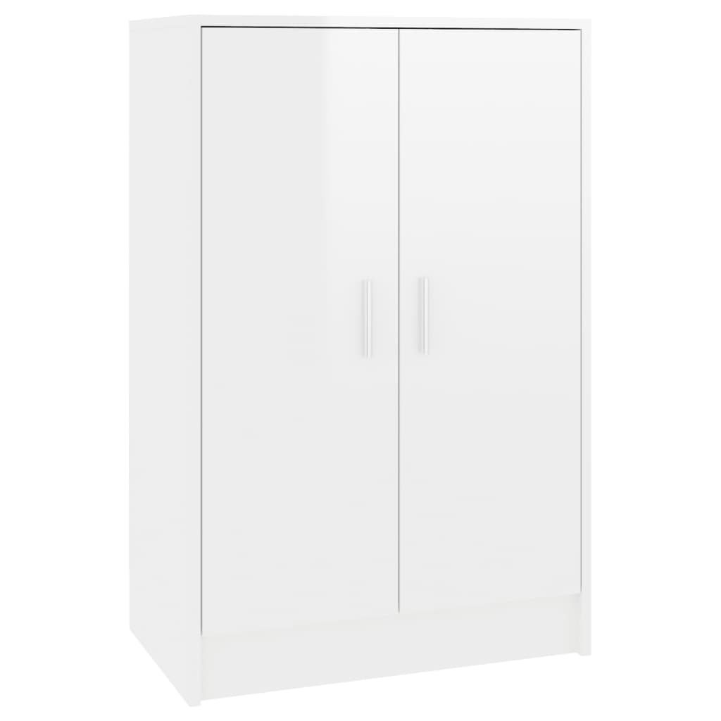 Vidaxl Schong Cabinet 60333x92 cm Chipboard héich -gloss wäiss