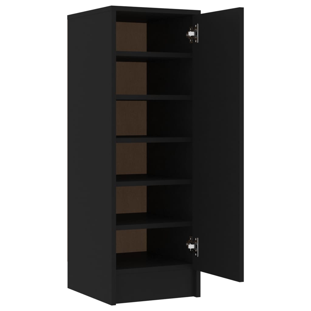 Vidaxl Shoe cabinet 32x35x92 cm Properted Wood Black