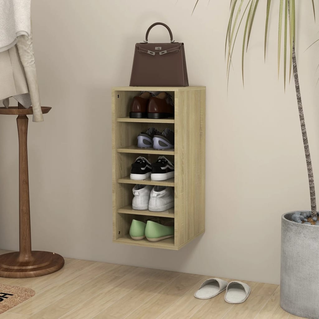 Vidaxl Shoe cabinet 31.5x35x70 cm Properted Wood Sonoma Oak colored