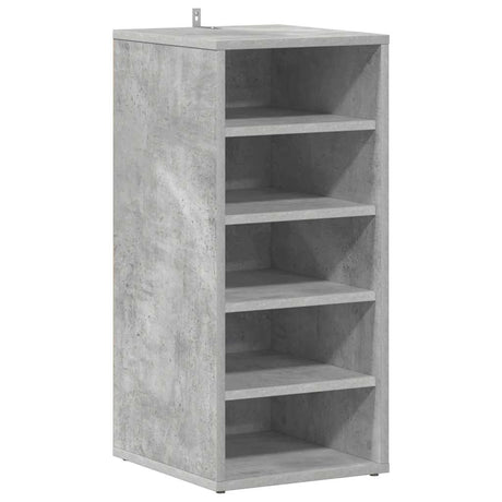 Vidaxl schoenenkast 31,5x35x70 cm bewerkt hout betongrijs