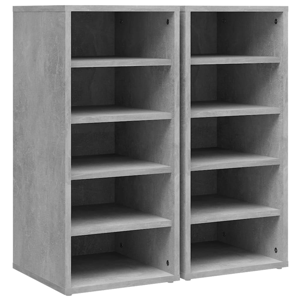 VidaXL shoe cabinets 2 pcs 31.5x35x70 cm processed wood concrete price