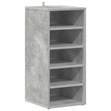 Vidaxl schoenenkasten 2 st 31,5x35x70 cm bewerkt hout betongrijs