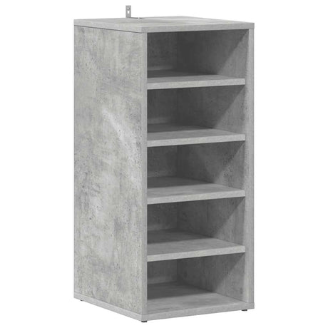 Vidaxl schoenenkasten 2 st 31,5x35x70 cm bewerkt hout betongrijs