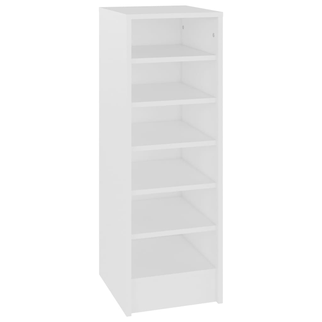 VidaXL Shoe cabinet 31.5x35x90 cm Processed Wood White