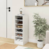 VidaXL Shoe cabinet 31.5x35x90 cm Processed Wood White