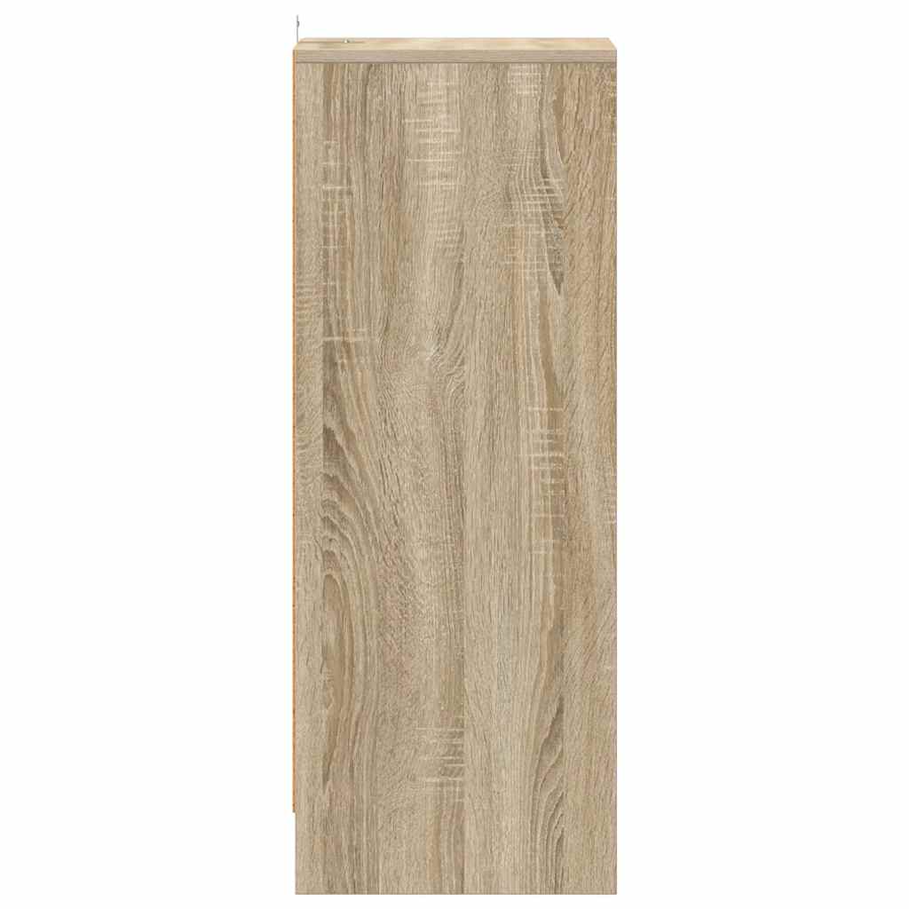 Vidaxl schoenenkast 31,5x35x90 cm bewerkt hout sonoma eikenkleurig