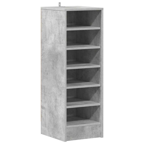 Vidaxl schoenenkast 31,5x35x90 cm bewerkt hout betongrijs