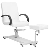 Vidaxl Salon chair with footstool 127x60x98 cm artificial leather white