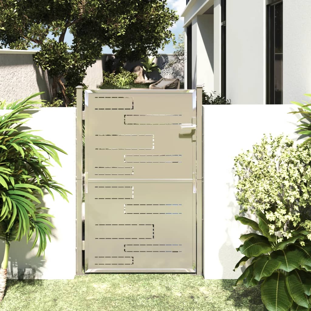 Vidaxl Garden Gate 100x150 cm en acier inoxydable