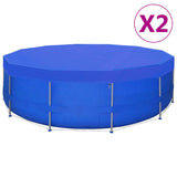 Vidaxl Swimming pool covers 2 sts Round 90 g m² 460 cm PE