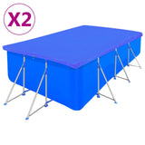 Vidaxl Swimming pool covers 2 pc rectangular 90 g m² 394x207 cm PE