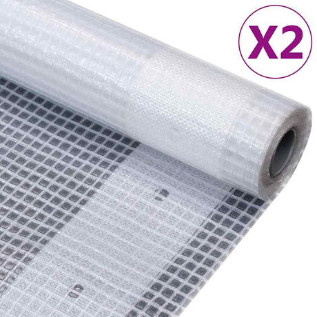 Vidaxl dekzeilen 2 st leno 260 g m² 3x5 m wit