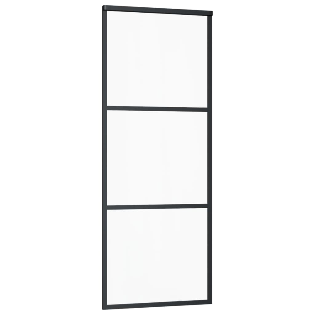 Puerta corredera de Vidaxl con aluminio de 76x205 cm y vidrio ESG