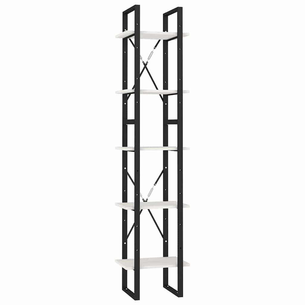 Vidaxl boekenkast met 5 schappen 40x30x175 cm grenenhout wit