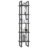 Vidaxl boekenkast met 5 schappen 40x30x175 cm massief grenenhout grijs