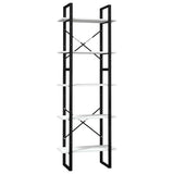 Vidaxl boekenkast met 5 schappen 60x30x175 cm massief grenenhout wit