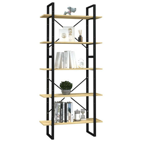 Vidaxl boekenkast met 5 schappen 80x30x175 cm massief grenenhout
