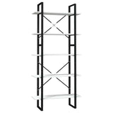 Vidaxl boekenkast met 5 schappen 80x30x175 cm grenenhout wit