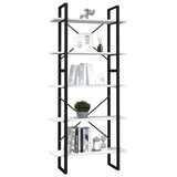 Vidaxl boekenkast met 5 schappen 80x30x175 cm grenenhout wit