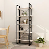Vidaxl boekenkast met 5 schappen 80x30x175 cm grenenhout wit