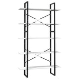 Vidaxl boekenkast met 5 schappen 100x30x175 cm grenenhout wit