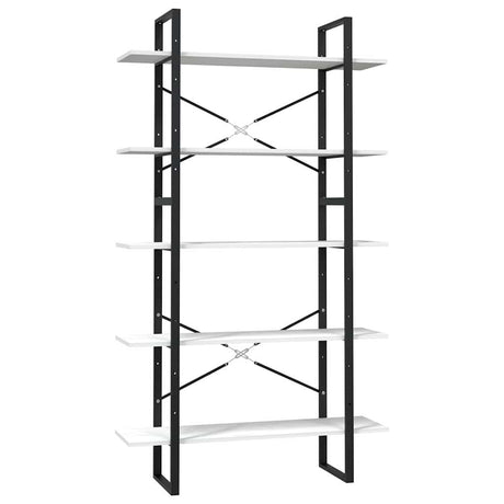 Vidaxl boekenkast met 5 schappen 100x30x175 cm grenenhout wit