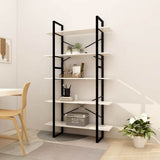 Vidaxl boekenkast met 5 schappen 100x30x175 cm grenenhout wit