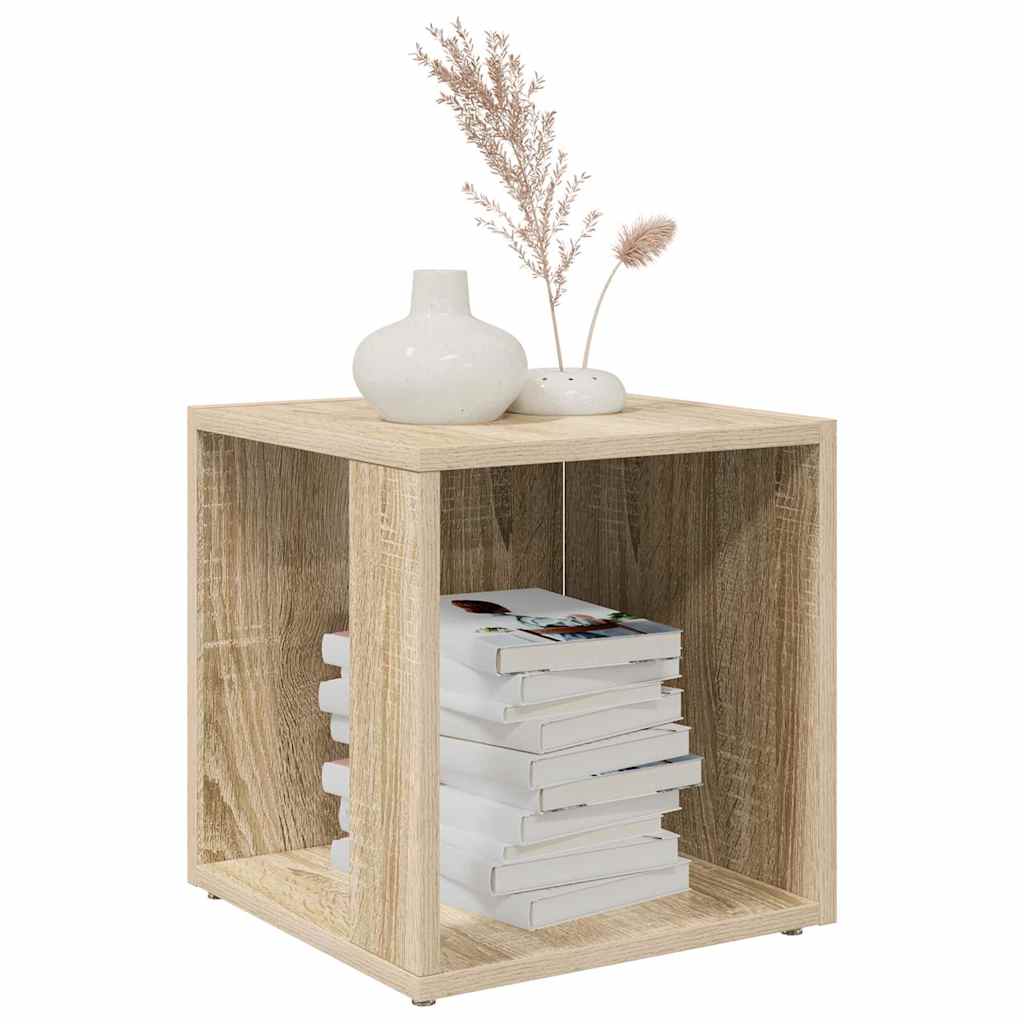 Vidaxl bijzettafel 33x33x34,5 cm bewerkt hout sonoma eikenkleurig