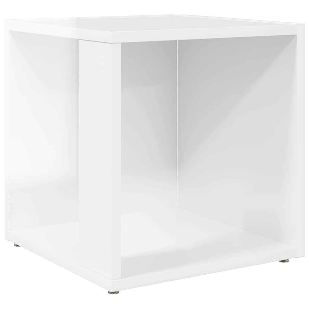 Vidaxl bijzettafel 33x33x34,5 cm spaanplaat hoogglans wit