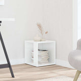 Vidaxl bijzettafel 33x33x34,5 cm spaanplaat hoogglans wit