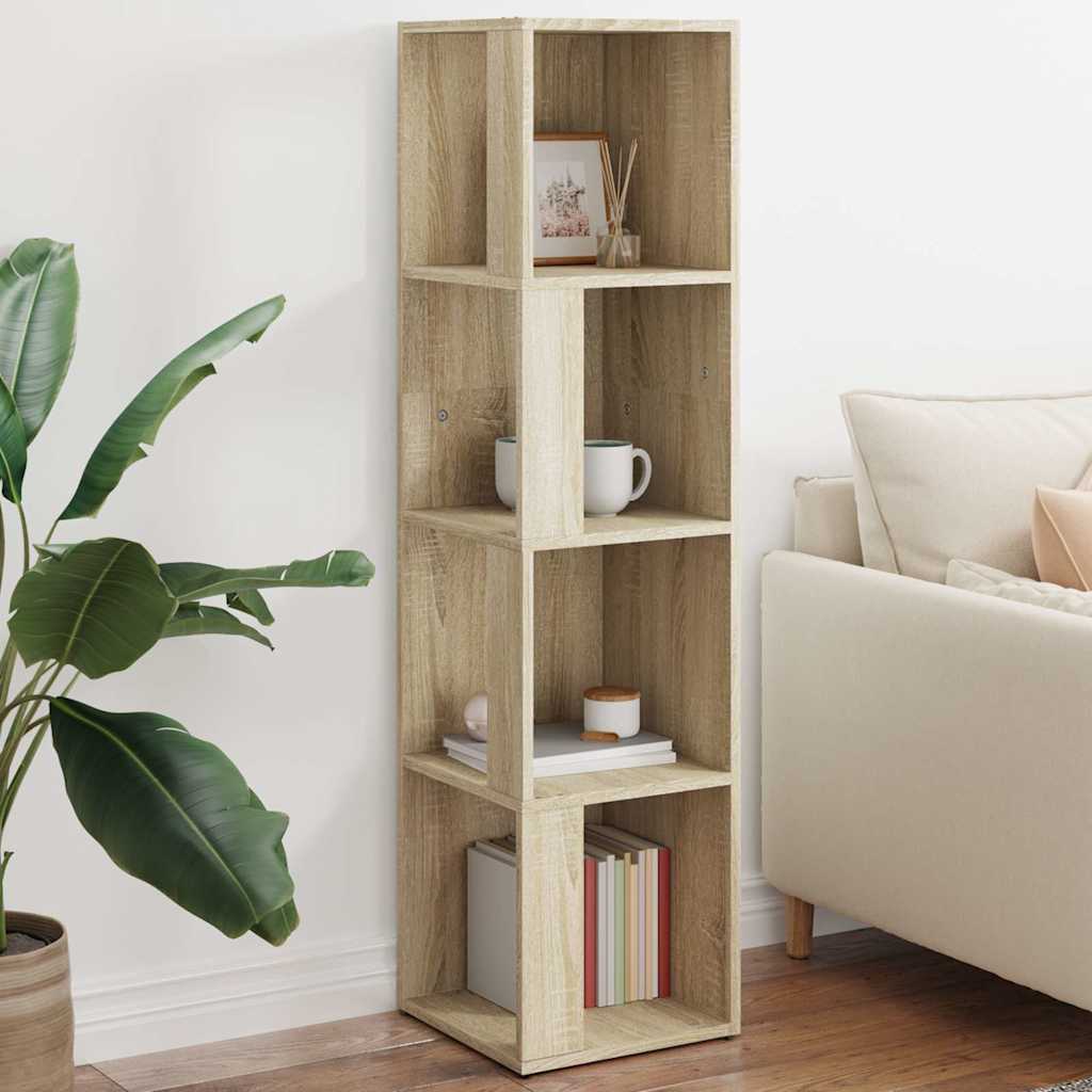 Vidaxl hoekkast 33x33x132 cm bewerkt hout sonoma eikenkleurig