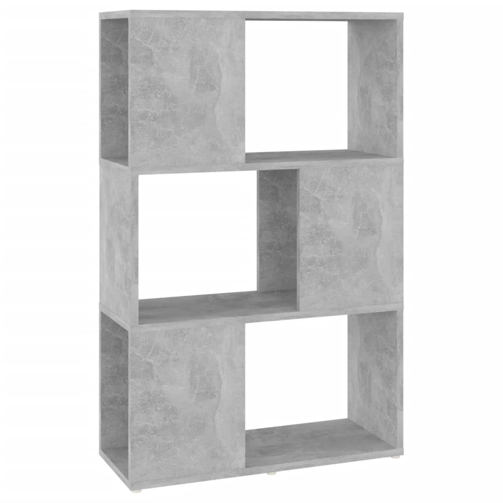 Vidaxl boekenkast kamerscherm 60x24x94 cm bewerkt hout betongrijs