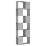 Vidaxl boekenkast kamerscherm 60x24x186 cm bewerkt hout betongrijs