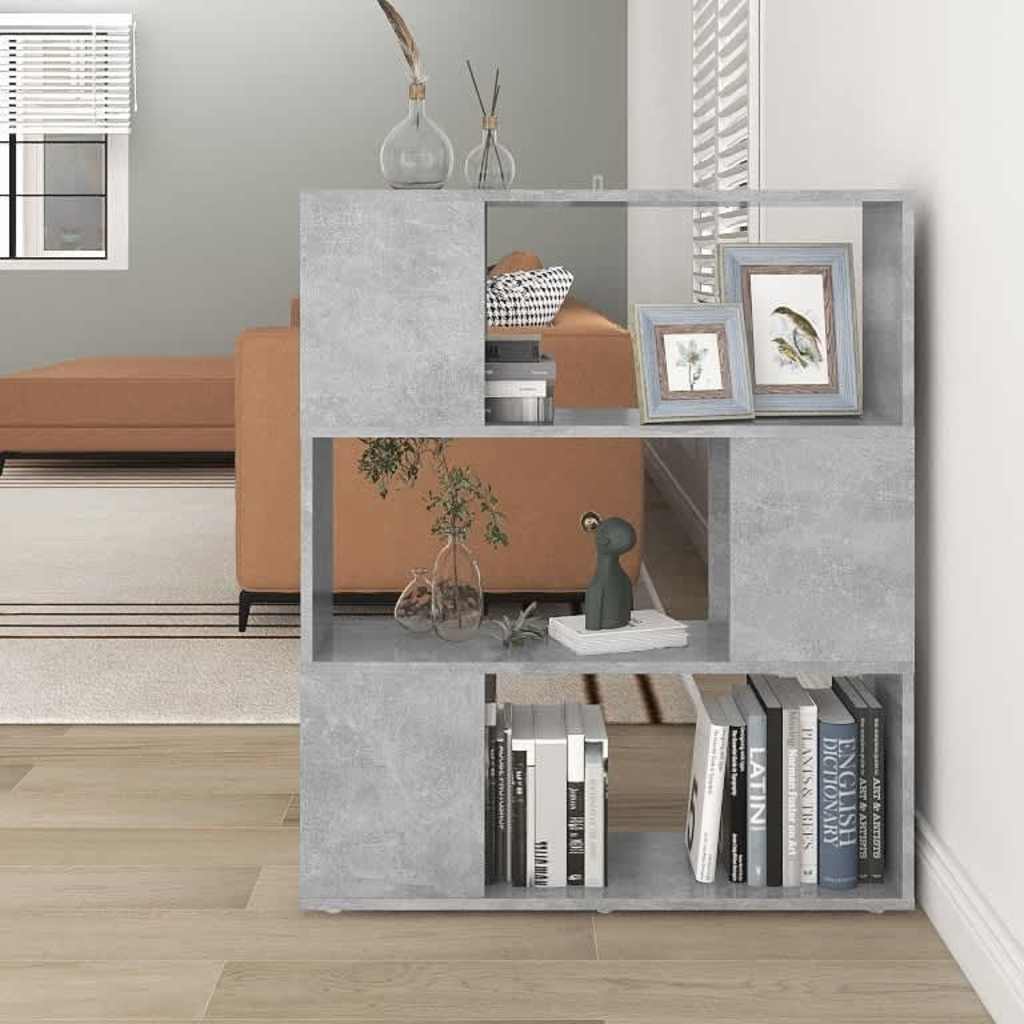 Vidaxl boekenkast kamerscherm 80x24x94 cm bewerkt hout betongrijs