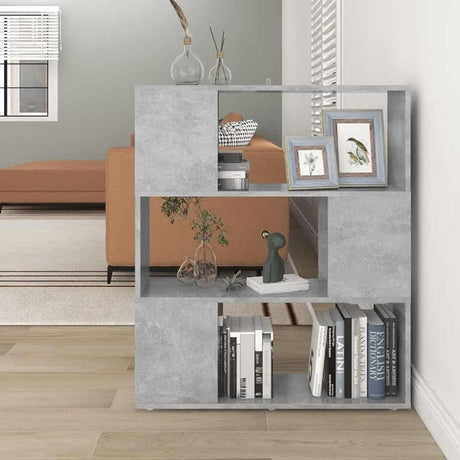 Vidaxl boekenkast kamerscherm 80x24x94 cm bewerkt hout betongrijs
