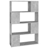 Vidaxl boekenkast kamerscherm 80x24x124,5 cm bewerkt hout betongrijs