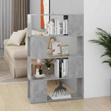 Vidaxl boekenkast kamerscherm 80x24x124,5 cm bewerkt hout betongrijs