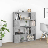 Vidaxl boekenkast kamerscherm 100x24x124 cm betongrijs