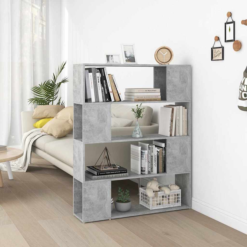 Vidaxl boekenkast kamerscherm 100x24x124 cm betongrijs