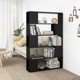 Vidaxl boekenkast kamerscherm 100x24x155 cm bewerkt hout zwart