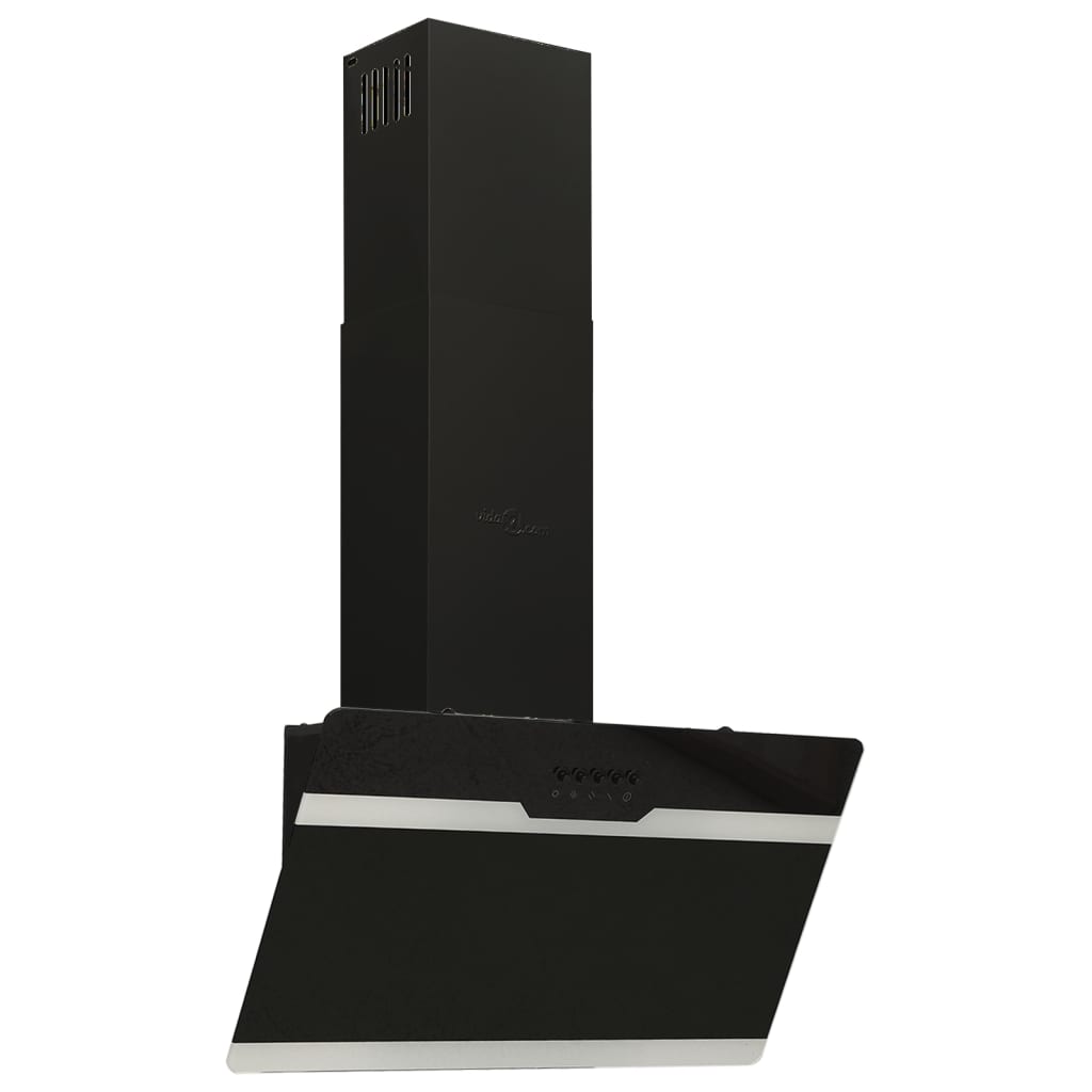 Vidaxl Wall extractor hood 60 cm steel and tempered glass black