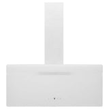 Vidaxl wandafzuigkap 90 cm staal en gehard glas wit
