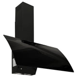 Vidaxl wandafzuigkap 90 cm staal en gehard glas zwart