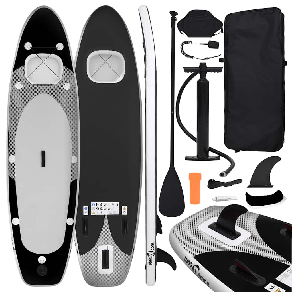 Vidaxl Stand Up paddleboard set Inflatable 330x76x10 cm Black