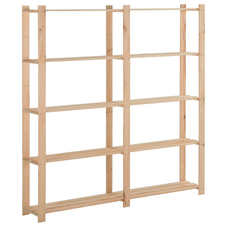 Vidaxl opbergrek 5-laags 170x28,5x170 cm massief grenenhout