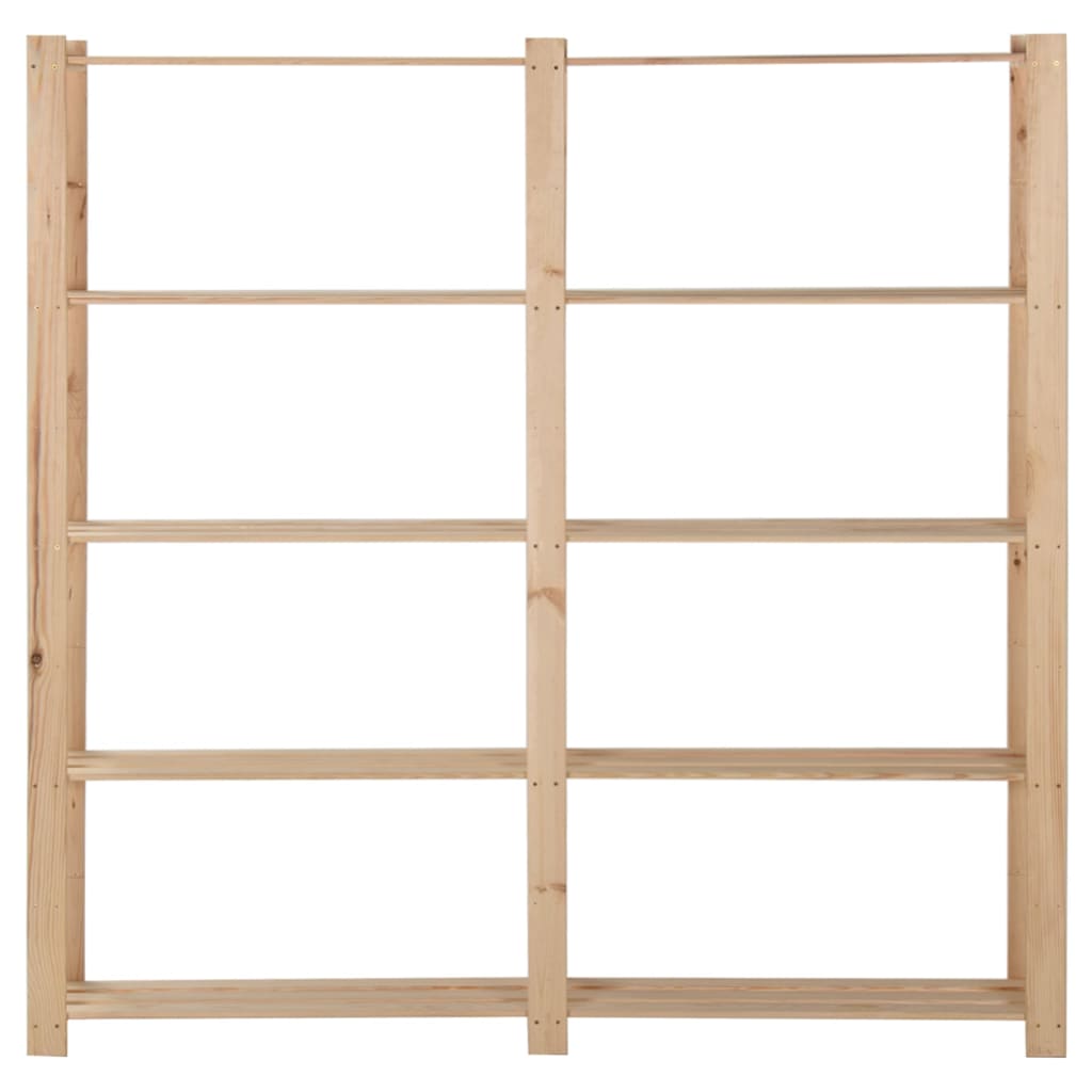 Vidaxl Storage Rack 5-lag 170x28.5x170 cm Solid fyrretræ