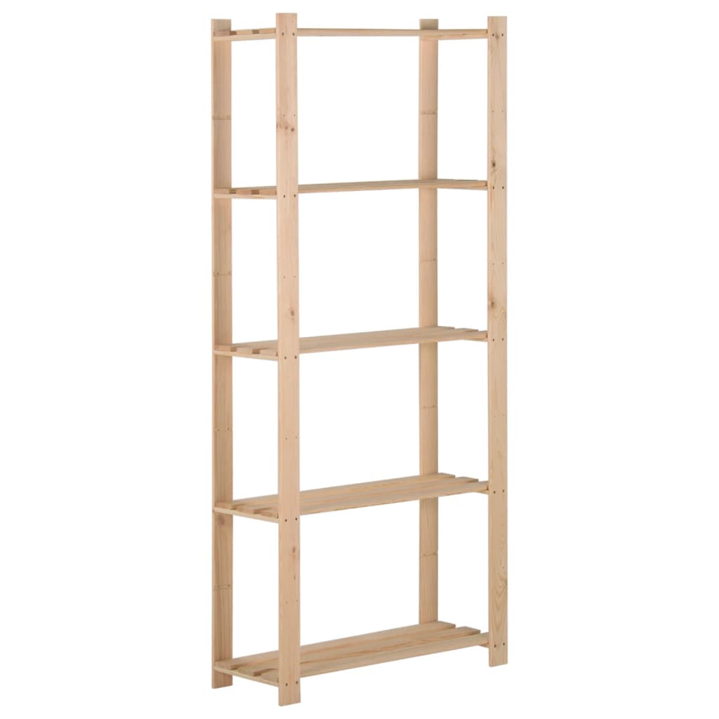 Vidaxl Storage Rack 5-lag 80x28.5x170 cm Solid furu